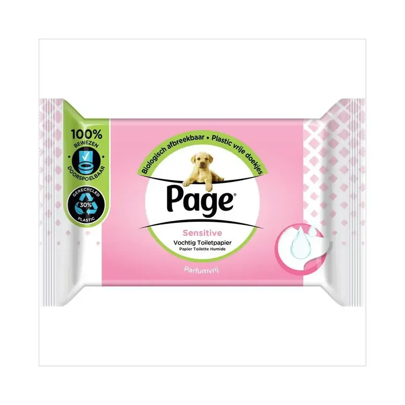 Page Vochtig toiletpapier sensitive navulling 38 stuks