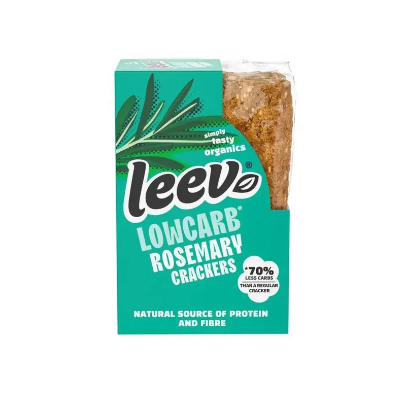 Leev Bio qrackers rosemary seasalt 3 x 2 6 stuks