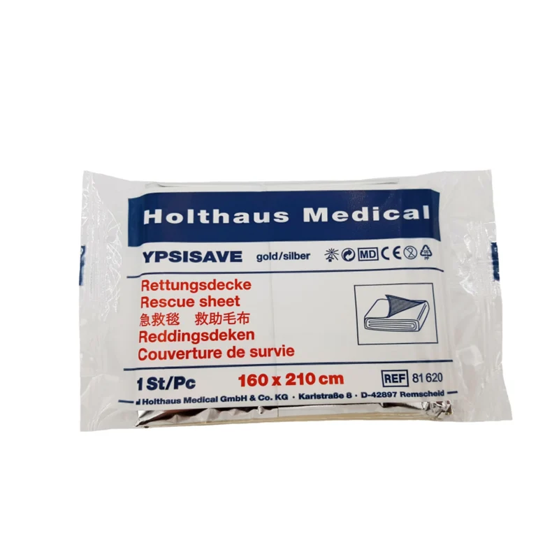 Holthaus Medical YPSISAVE Rettungsdecke gold/silber 160 x 210 cm | Packung (1 Stück)