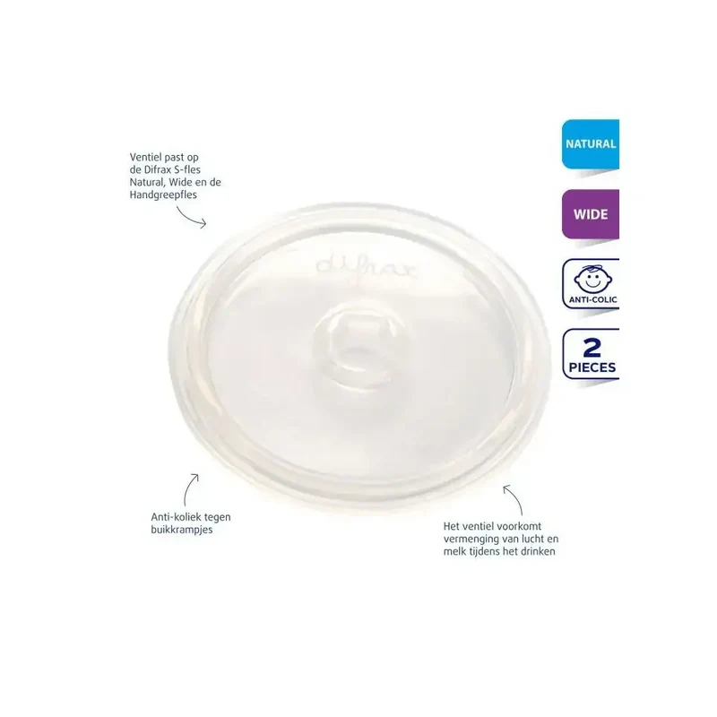 Difrax S-fles ventiel 2 stuks