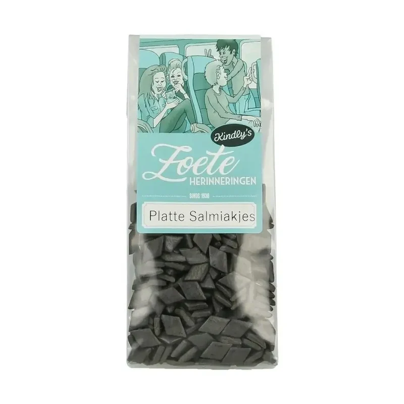 Kindly's Platte salmiak zoete herinneringen 130 gram