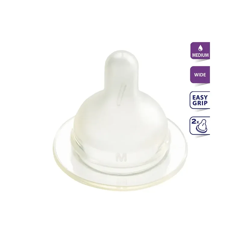 Difrax Flesspeen soft breed medium 2 stuks