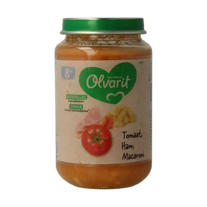 Olvarit Tomaat ham macaroni 8M09 200 gram