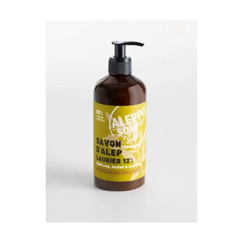Aleppo Soap Co Aleppo zeep 12% laurier met pomp 500 ml