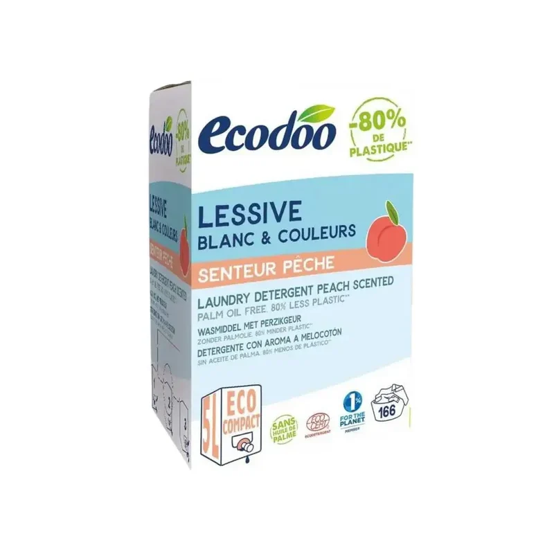 Ecodoo Wasmiddel perzik bag in box 5 liter