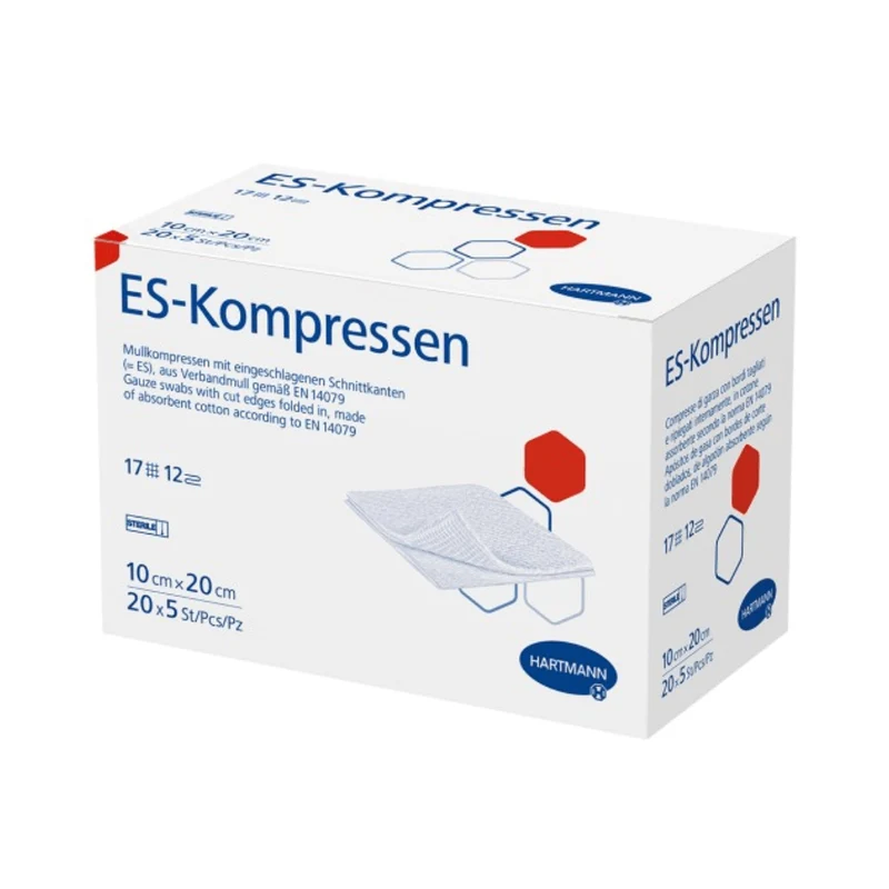 Hartmann ES-Kompressen, 12-fach, steril eingesiegelt zu 5 Stück