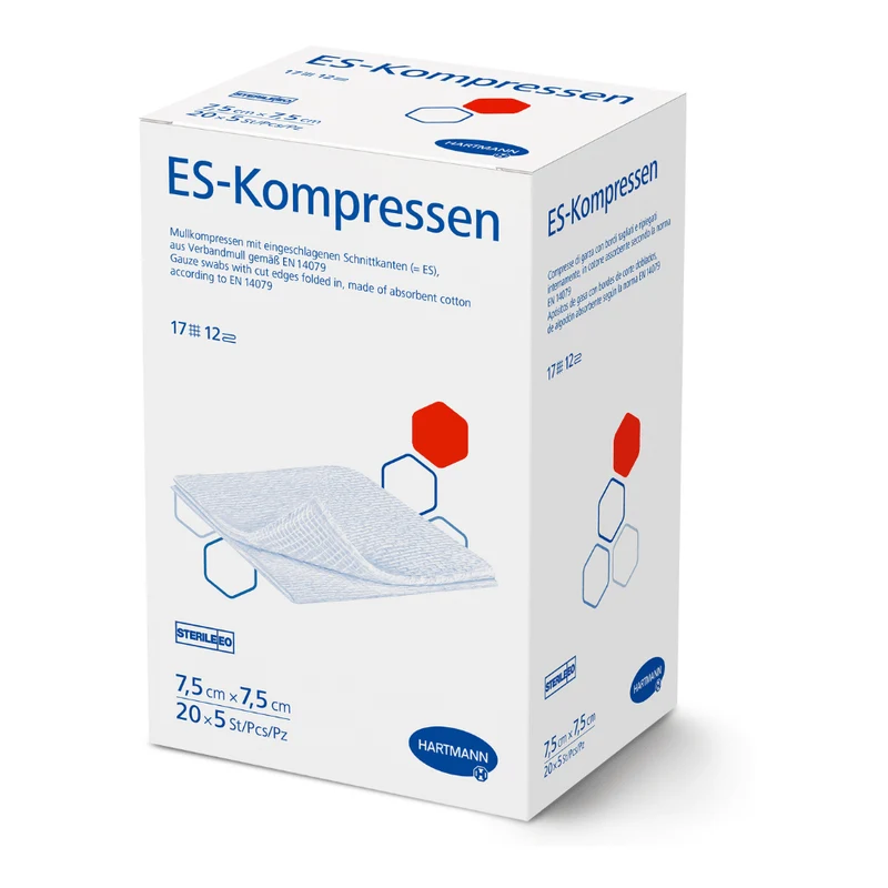 Hartmann ES-Kompressen, 12-fach, steril eingesiegelt zu 5 Stück