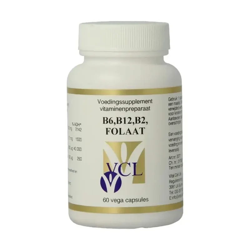 Vital Cell Life Vitamine B6/B12/B2 folaat 60 vcaps