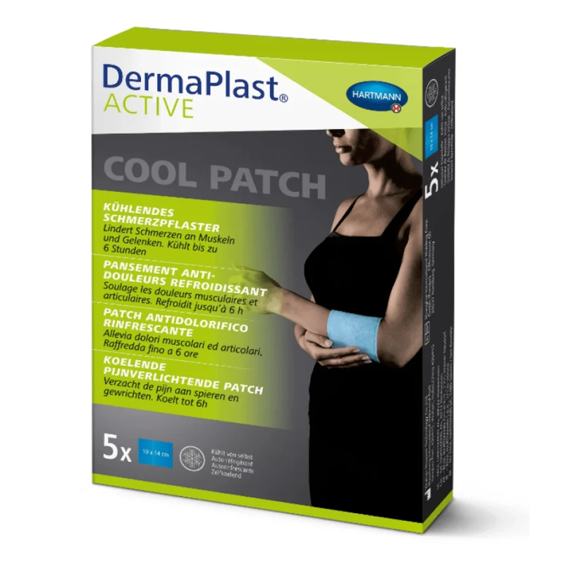 Hartmann DermaPlast® ACTIVE Cool Patch Kühlpflaster, selbstkühlend, 10 x 14 cm | Packung (1 Stück)
