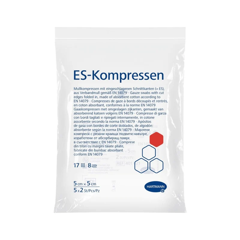 Hartmann ES-Kompressen, 8-fach, steril - 5 x 2 Stück