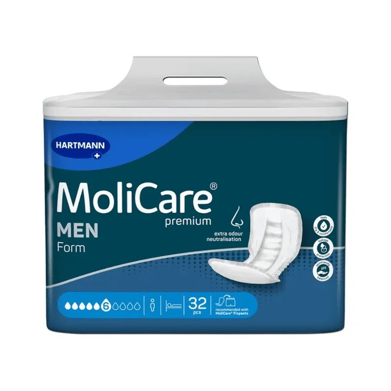 MoliCare Premium Form MEN Vorlage, 6 Tropfen | Packung (32 Stück)