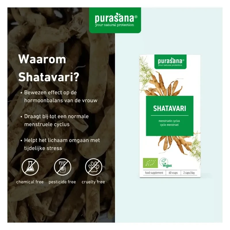 Purasana Shatavari 250 mg bio 60 vcaps