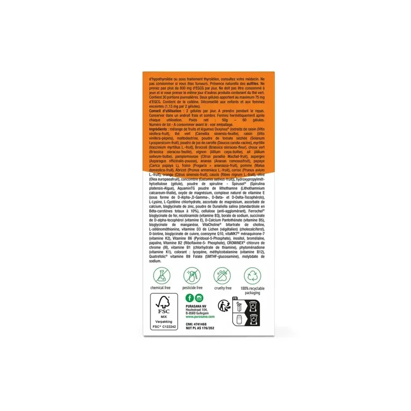 Purasana multi vitamine 60 vcaps