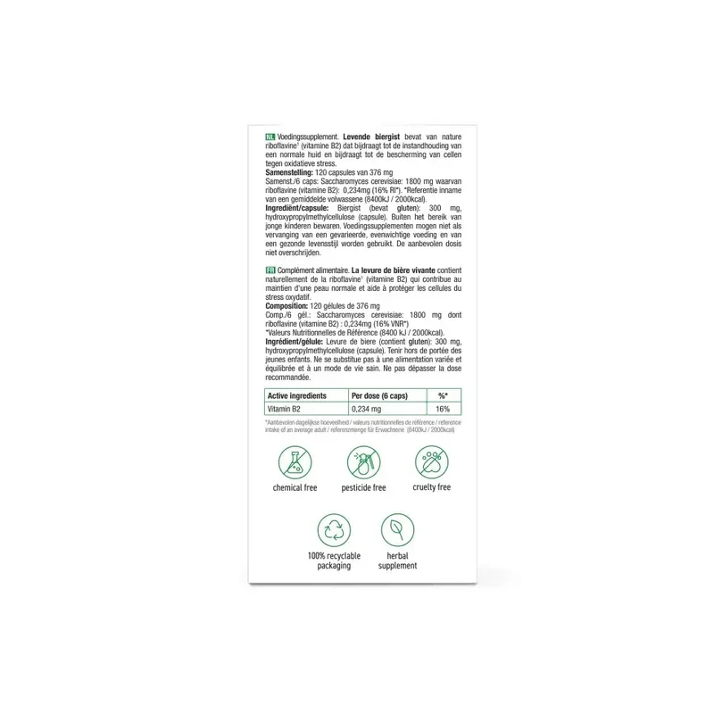 Purasana Levende biergist 120 capsules