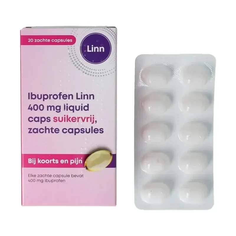 Linn Ibuprofen liquid suikervrij 20 capsules