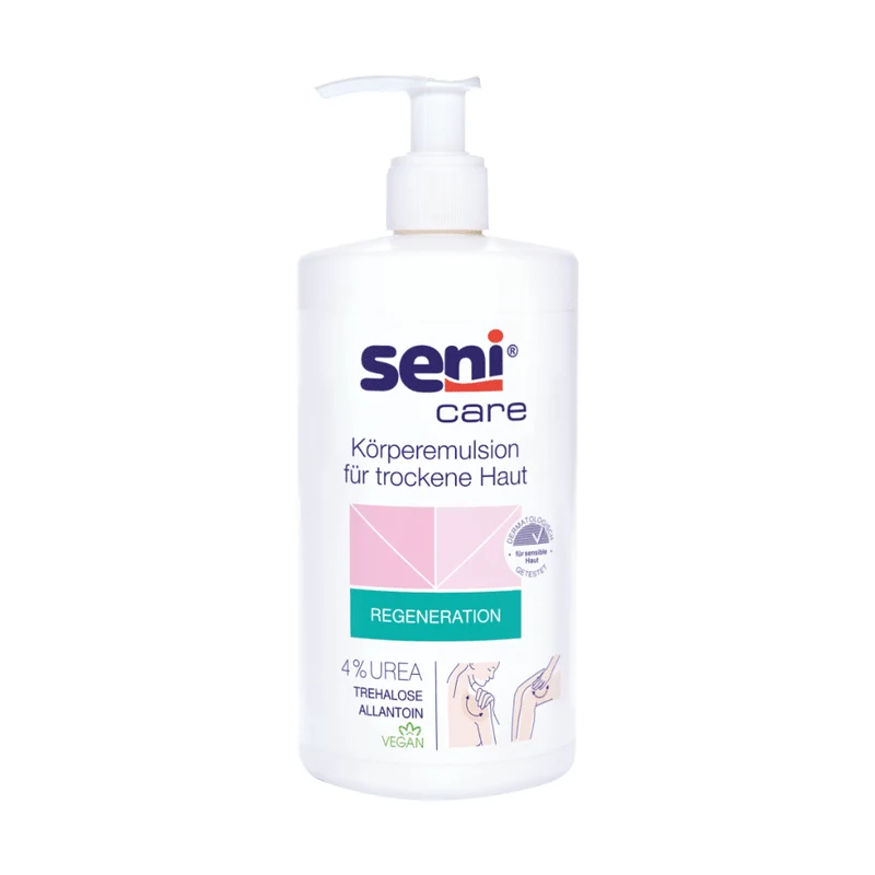 Seni Care Körperemulsion für trockene Haut mit 4% Urea, 500 ml Tube | Packung (500 ml)