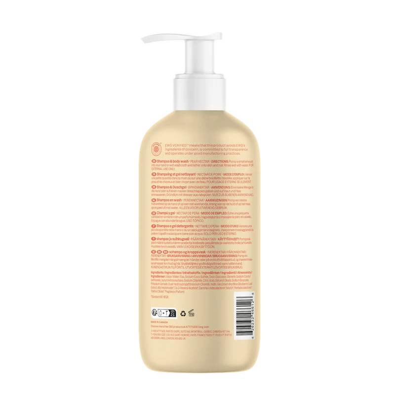 Attitude Baby leaves 2 in 1 shampoo pear nectar 473 ml