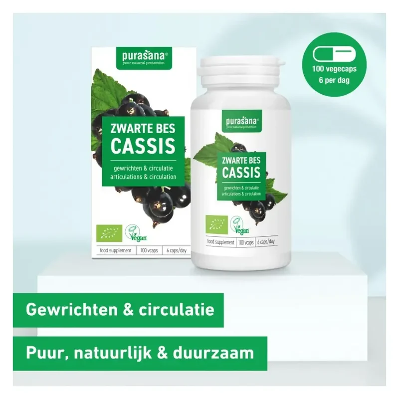 Purasana Bio zwarte bes 300 mg 100 vcaps