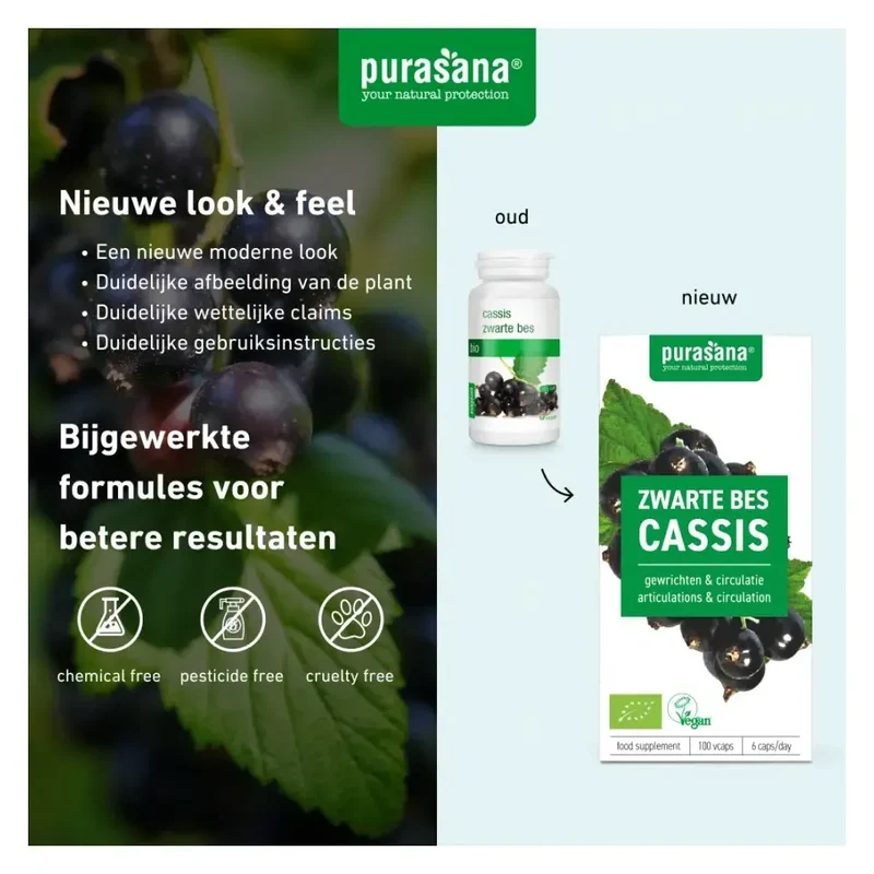 Purasana Bio zwarte bes 300 mg 100 vcaps