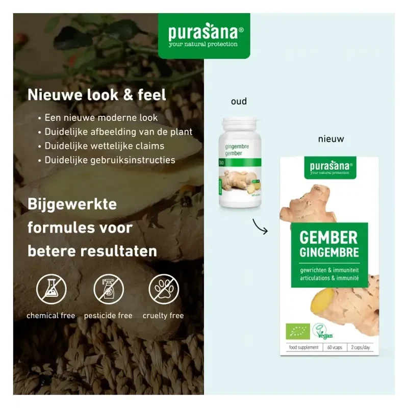 Purasana Gember bio 250 mg 60 vcaps