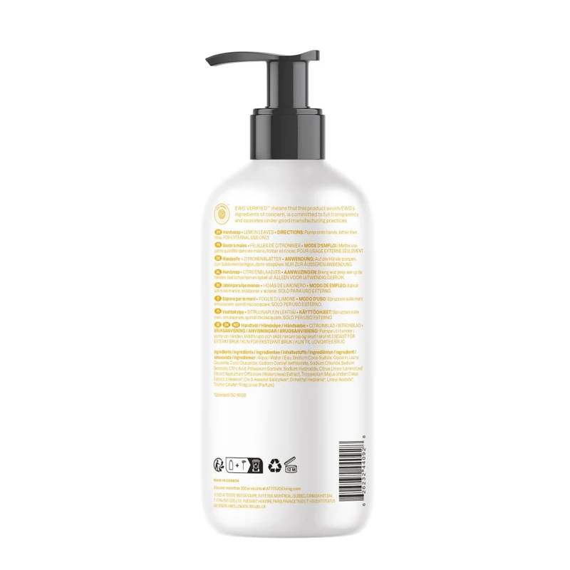 Attitude Super leaves handzeep lemon leaves 473 ml