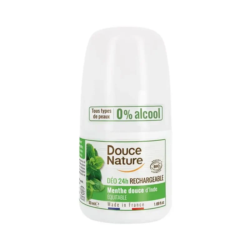Douce Nature Deodorant roll on mint hervulbaar 50 gram