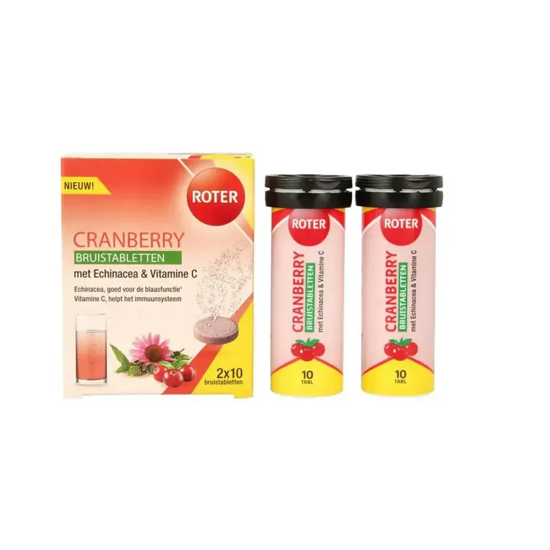 Roter cranberry duopack 20 bruistabletten