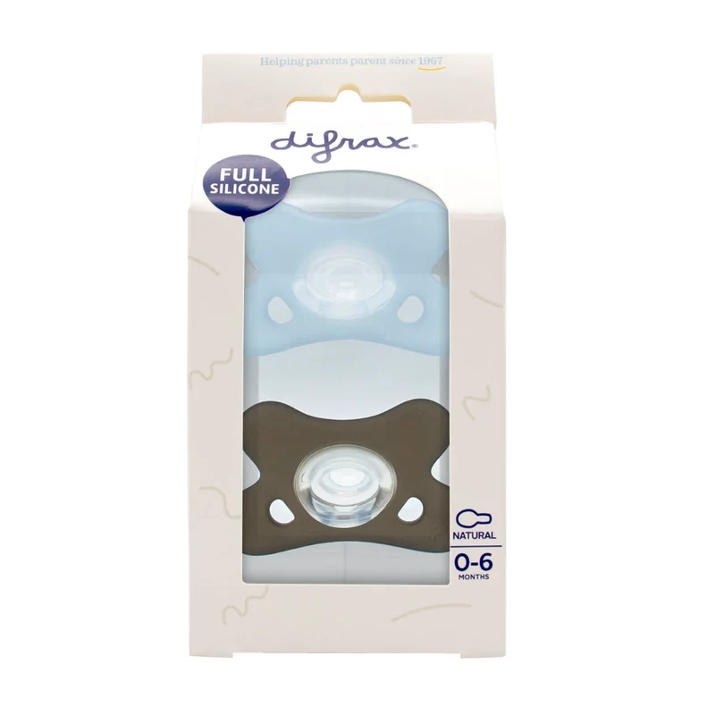 Difrax Siliconen fopspeen natural 0-6 maanden 2 stuks