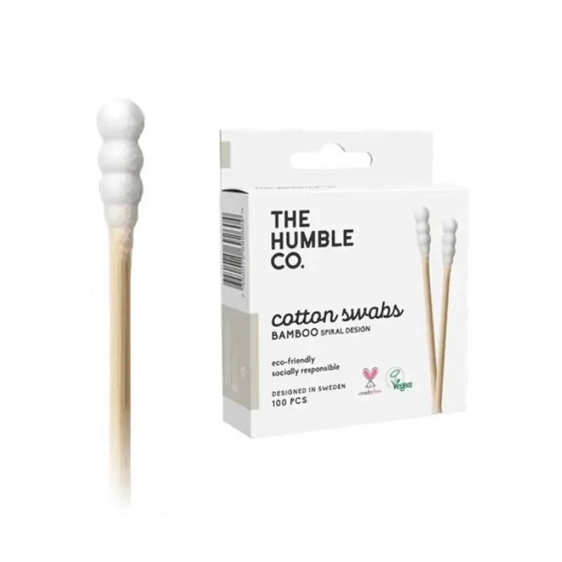 The Humble Co Wattenstaafjes spiraal - wit 100 stuks