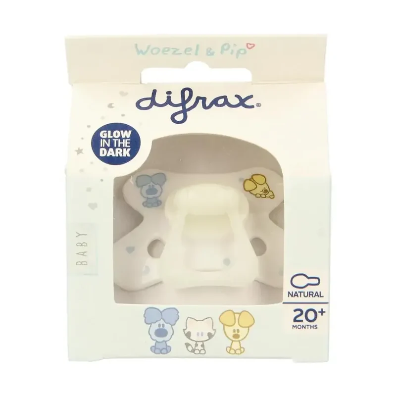 Difrax Fopspeen 20+ maanden natural Woezel & Pip