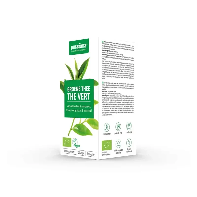 Purasana Bio groene thee 120 vcaps