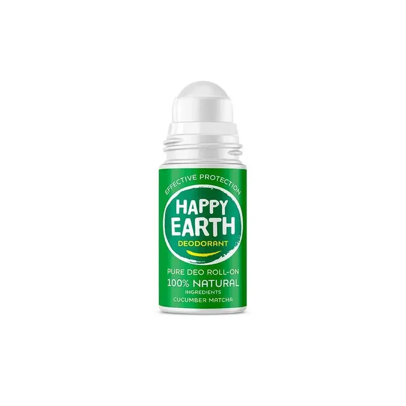 Happy Earth Pure deodorant roll-on cucumber matcha 75 ml