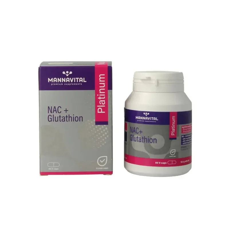Mannavital NAC + glutathion platinum 60 vcaps