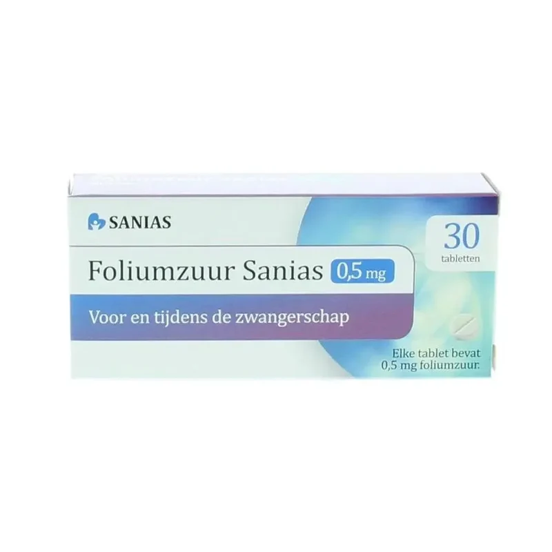 Sanias Foliumzuur 0.5 mg 30 tabletten