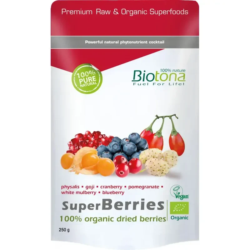 Biotona Superberries organic dried berries 250 gram