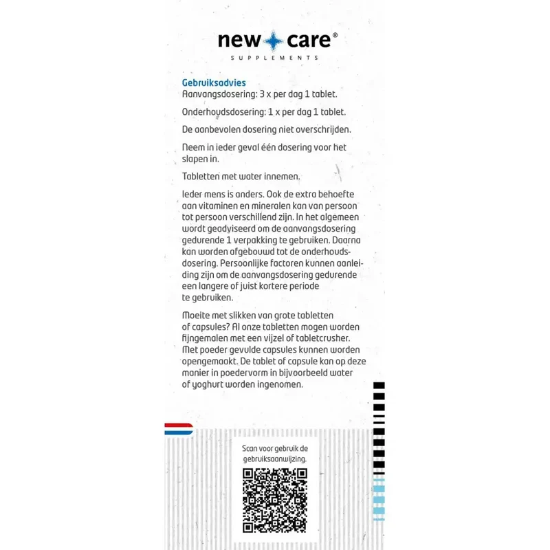 New Care Magnesium bisglycinaat tauraat 60 tabletten